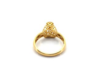 sortija oro 18k con piedra con circonita