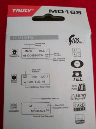 Calcolatrice Truly MD 168 100 Memory