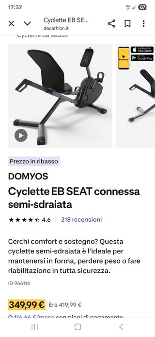 Cyclette Domyos Perfette Condizioni 