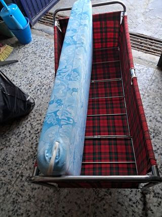 Cuna de viaje plegable de tela