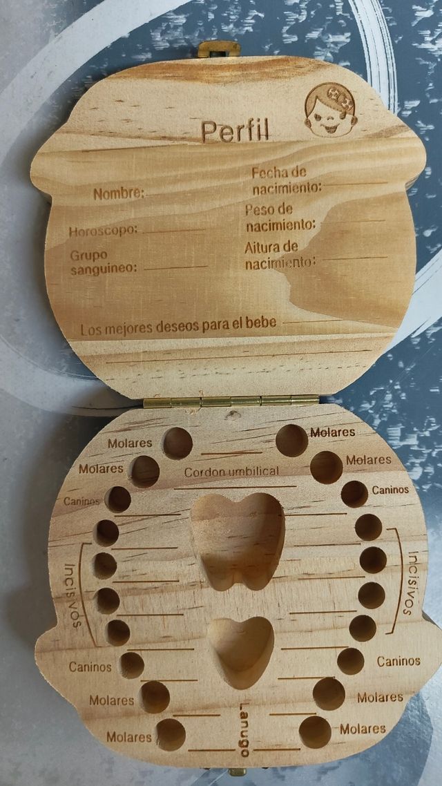 Cajita recuerdos bebé madera