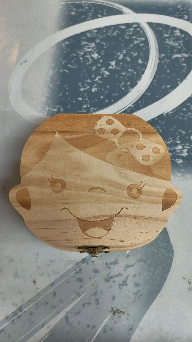 Cajita recuerdos bebé madera