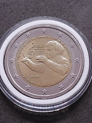 2€ Grecia 2025 Commemorativo Theodorakis