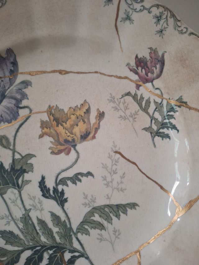 Plato Llano Policromado Hippolyte Boulenger