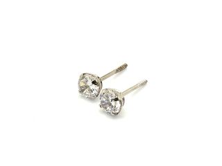 pendientes oro 18k con piedra con circonita