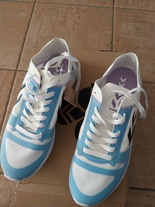 Scarpe Hummel bianche e blu