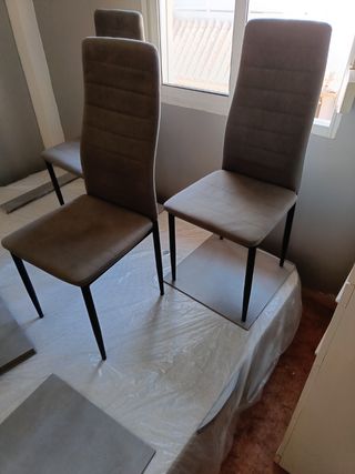 Sillas de salón grises (6 unidades)