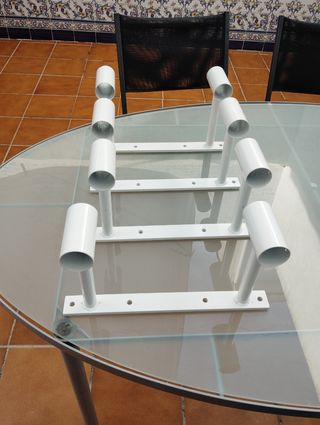 Soporte doble pared blanco x barras de ballet 