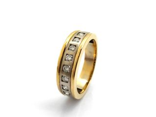 anillo oro 18k con piedra con diamante