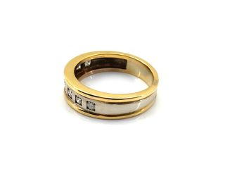 anillo oro 18k con piedra con diamante