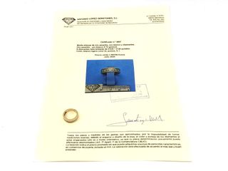 anillo oro 18k con piedra con diamante
