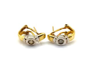 pendientes oro 18k con piedra con diamante