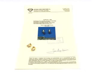 pendientes oro 18k con piedra con diamante