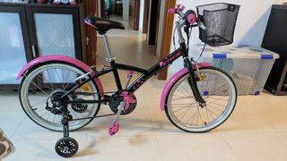 Bicicleta niña 6-9años rosa con todos los detalles