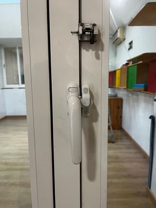 Doble puerta cristal blanca blindada
