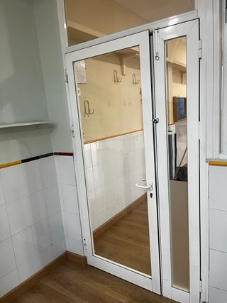 Doble puerta cristal blanca blindada