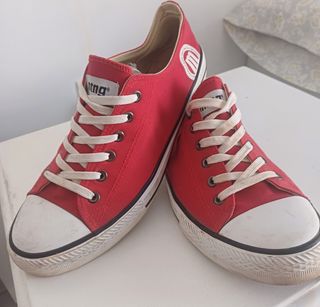 Zapatillas lona Mustang rojas talla 44