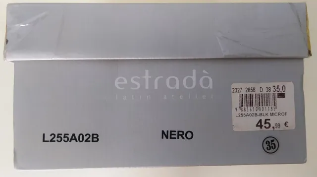 Scarpe donna tacco Estrada Latin Atelier nere