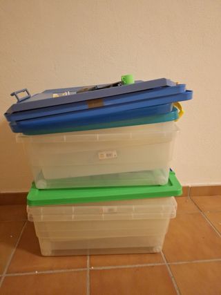 8 Cajas Almacenaje Ropa con Tapa