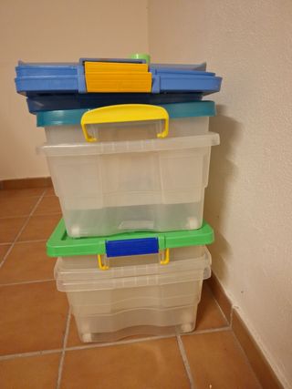 8 Cajas Almacenaje Ropa con Tapa