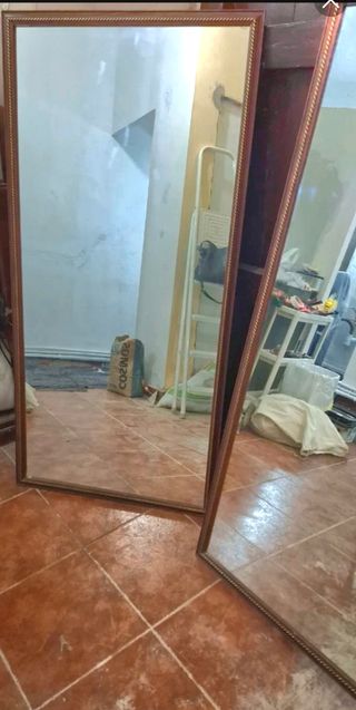 Espejo antiguo madera maciza coleccion