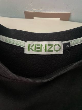 Sudadera Kenzo Negra con Bordado de Tigre