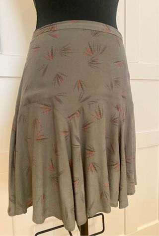 Falda Sessùn verde grisáceo estampada