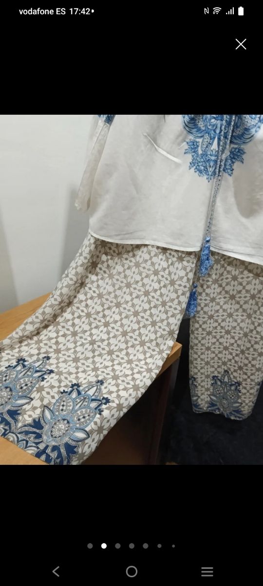 Conjunto Mujer Azul y Blanco