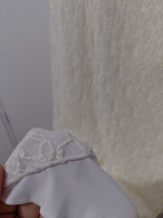 Vestido blanco elegante doble capa