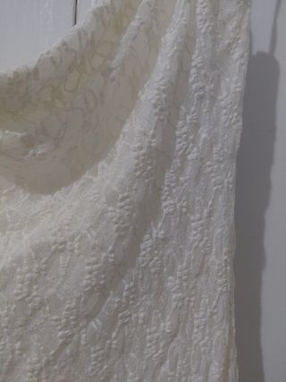 Vestido blanco elegante doble capa