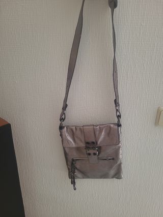 Bolso Bandolera Francesco Biasia Gris/Plata
