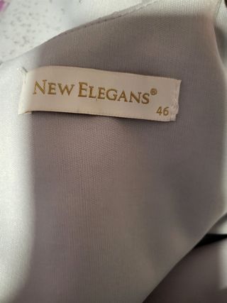 Vestido de fiesta plateado New Elegan's