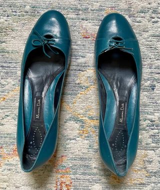Bailarinas Massimo Dutti Talla 38 Verde azulado