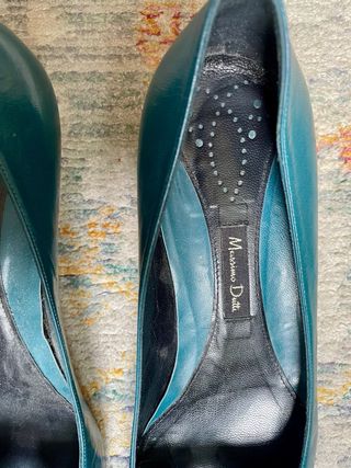 Bailarinas Massimo Dutti Talla 38 Verde azulado