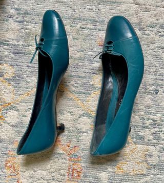 Bailarinas Massimo Dutti Talla 38 Verde azulado