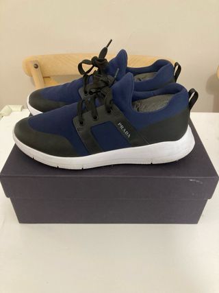 Zapatillas Prada Talla 42 Azul Marino y Negro
