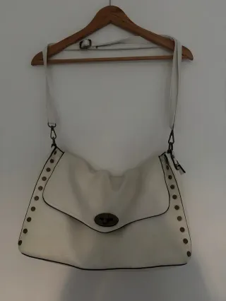 Borsa similpelle bianca tracolla