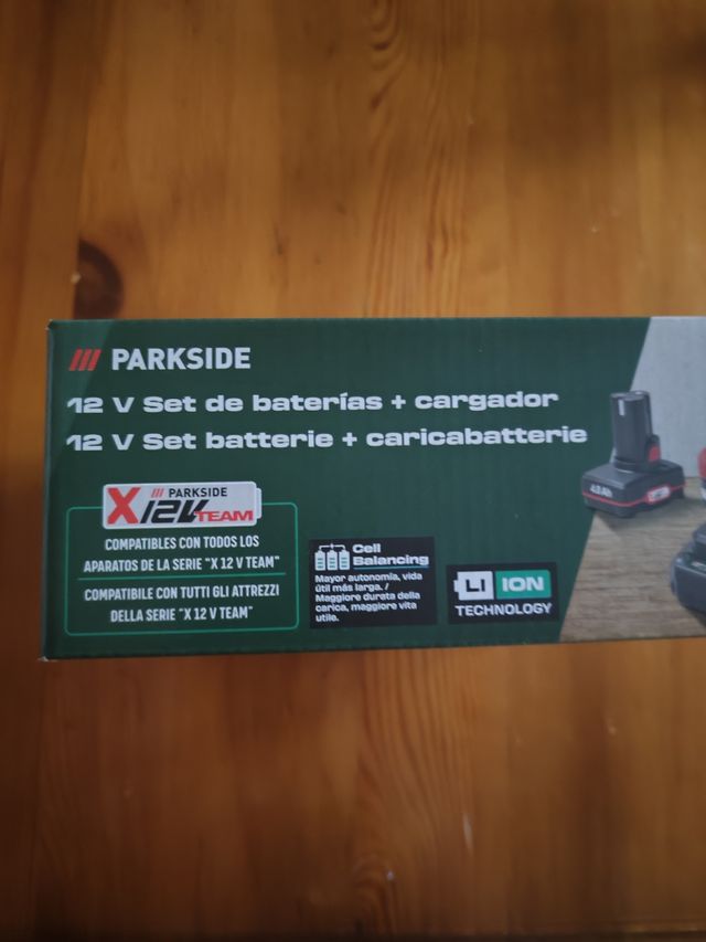 Parkside Batería 2 Ah +4 ah y Cargador 2,4 A