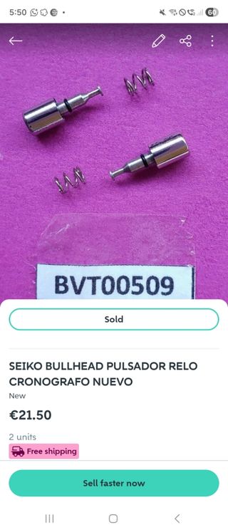 SKBH pusher 509, crown 3248, blk dial set