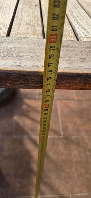Mesa de exterior de madera Teka