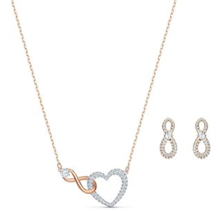 Conjunto Swarovski Corazón Infinito