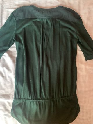 Camiseta larga verde Mango Talla L