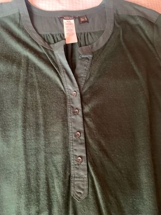 Camiseta larga verde Mango Talla L