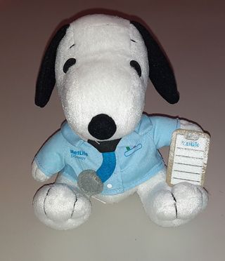 Raro Peluche Vintage Snoopy - Seduto - Circa 18 cm