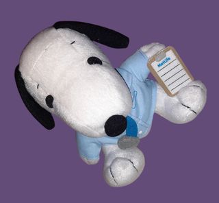 Raro Peluche Vintage Snoopy - Seduto - Circa 18 cm
