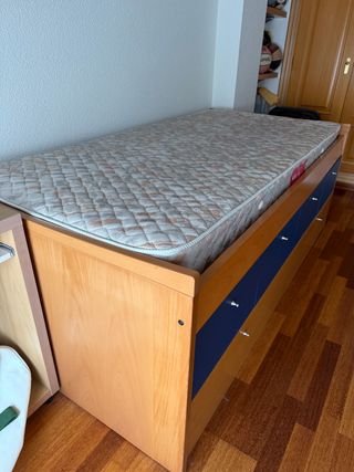 Cama nido con cajones y colchones