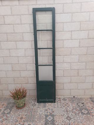 Ventana antigua decorativa con cristales 190×40 cm