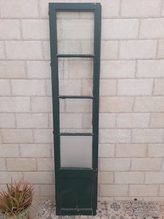 Ventana antigua decorativa con cristales 190×40 cm
