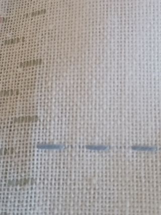 Telo ricamato ii lino con fantasia floreale