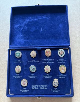 Estuche Oficial Policía Nacional Placas Insignia